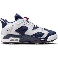 Nike Jordan Retro 6 G Golf Shoes White/Midnight Navy/Varsity Red -Pro Golf Shop nike air jordan retro 6 g golf shoes white midnight navy varsity red spine itempicture