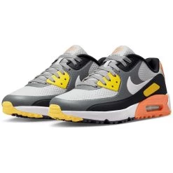 Nike Air Max 90 G Golf Shoes Smoke Grey/White/Black -Pro Golf Shop nike air max 90 g golf shoes smoke grey white black pair itempicture