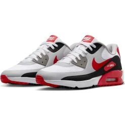 Nike Air Max 90 G Golf Shoes White/University Red 11 Nike Air Max 90 G Golf Shoes White/University Red -Pro Golf Shop nike air max 90 g golf shoes white university red black pair itempicture