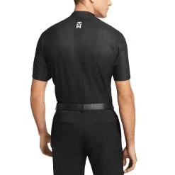 Nike Dri-FIT ADV Tiger Woods Mock Neck Polo -Pro Golf Shop nike dri fit adv tw mock neck polo black back itempicture