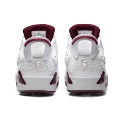 Nike Jordan Retro 6 G Golf Shoes White/Bordeaux -Pro Golf Shop nike jordan retro 6 g golf shoes white bordeaux heel itempicture