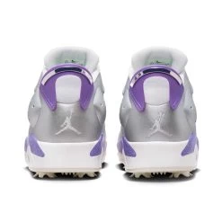 Nike Jordan Retro 6 G Golf Shoes Metallic Silver/Oxygen Purple -Pro Golf Shop nike jordan retro 6 g nrg golf shoes metallic silver oxygen purple heel itempicture