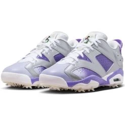 Nike Jordan Retro 6 G Golf Shoes Metallic Silver/Oxygen Purple -Pro Golf Shop nike jordan retro 6 g nrg golf shoes metallic silver oxygen purple pair itempicture