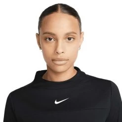 Nike Women's Dri-FIT UV Advantage Mock-Neck Top -Pro Golf Shop nike womens dri fit uv advantage mock neck top black detail itempicture