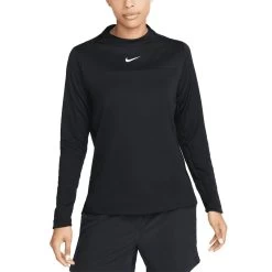 Nike Women's Dri-FIT UV Advantage Mock-Neck Top -Pro Golf Shop nike womens dri fit uv advantage mock neck top black itempicture