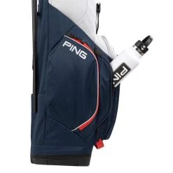 Ping Hoofer Lite Stand Bag -Pro Golf Shop ping 2023 hoofer lite stand bag navy platinum red detail1 itempicture