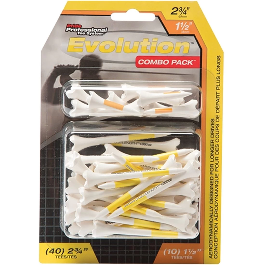 Pride Golf Tee PTS Evolution Mixed Golf Tees 3 Pride Golf Tee PTS Evolution Mixed Golf Tees