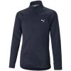 Puma Girls Quarter Zip Pullover -Pro Golf Shop puma 2021 girls quarter zip pullover navy blazer 2 itempicture