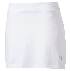 Puma Girls Solid Knit Skort -Pro Golf Shop puma 2021 girls solid knit skort white itempicture