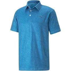 Puma Cloudspun Primary Polo -Pro Golf Shop puma cloudspun primary polo lake blue front itempicture