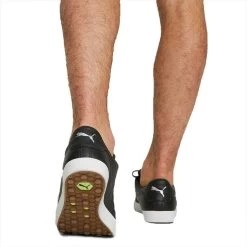 Puma Fusion Classic Golf Shoes Black -Pro Golf Shop puma fusion classic golf shoes black 376982 02 model2 itempicture