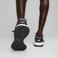 Puma Fusion Grip Golf Shoes Black/Silver/Quiet Shade -Pro Golf Shop puma fusion grip golf shoes black silver quiet shade 377527 02 mod2 itempicture