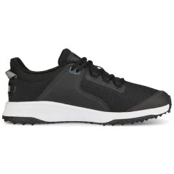 Puma Fusion Grip Golf Shoes Black/Silver/Quiet Shade -Pro Golf Shop puma fusion grip golf shoes black silver quiet shade 377527 02 profile2 itempicture