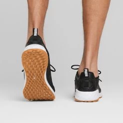 Puma Fusion Pro Golf Shoes Black/Silver -Pro Golf Shop puma fusion pro golf shoes black silver 377041 03 mod2 itempicture