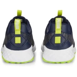 Puma Fusion Pro Golf Shoes Peacoat/Silver/Lime Punch -Pro Golf Shop puma fusion pro golf shoes peacoat silver lime punch 377041 02 heel itempicture