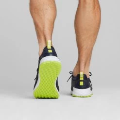 Puma Fusion Pro Golf Shoes Peacoat/Silver/Lime Punch -Pro Golf Shop puma fusion pro golf shoes peacoat silver lime punch 377041 02 mod2 itempicture