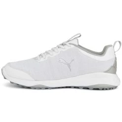 Puma Fusion Pro Golf Shoes White/Silver/High Rise