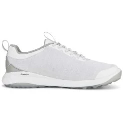 Puma Fusion Pro Golf Shoes White/Silver/High Rise -Pro Golf Shop puma fusion pro golf shoes white silver high rise 377041 05 profile2 itempicture