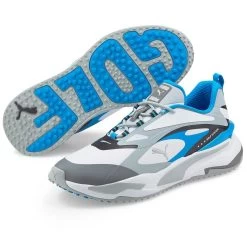 Puma GS-Fast Golf Shoes White/Quarry/Ocean Dive -Pro Golf Shop puma gs fast golf shoes white quarry ocean dive pair itempicture