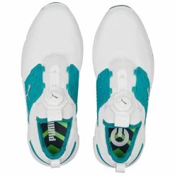 Puma Ignite Articulate Disc Golf Shoes White/Silver/Green Lagoon 9 Puma Ignite Articulate Disc Golf Shoes White/Silver/Green Lagoon -Pro Golf Shop puma ignite articulate disc white silver green lagoon 376079 08 top itempicture