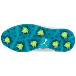 Puma Ignite Articulate Golf Shoes White/Silver/Green Lagoon -Pro Golf Shop puma ignite articulate golf white silver green lagoon 376078 08 bottom itempicture