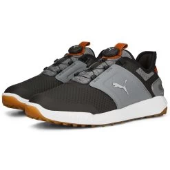 Puma Ignite Elevate Disc Golf Shoes Black/Quiet Shade/Gum -Pro Golf Shop puma ignite elevate disc golf black quiet shade gum 376080 07 pair itempicture