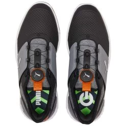 Puma Ignite Elevate Disc Golf Shoes Black/Quiet Shade/Gum -Pro Golf Shop puma ignite elevate disc golf black quiet shade gum 376080 07 top itempicture