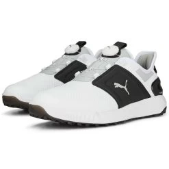 Puma Ignite Elevate Disc Golf Shoes White/Black/Silver -Pro Golf Shop puma ignite elevate disc golf shoes white black silver 376080 06 pair itempicture