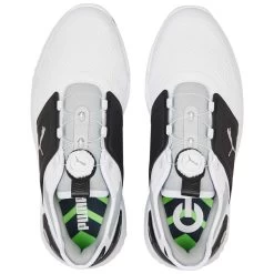Puma Ignite Elevate Disc Golf Shoes White/Black/Silver -Pro Golf Shop puma ignite elevate disc golf shoes white black silver 376080 06 top itempicture