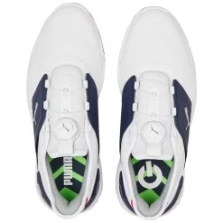Puma Ignite Elevate Disc Golf Shoes White/Silver/Navy 12 Puma Ignite Elevate Disc Golf Shoes White/Silver/Navy -Pro Golf Shop puma ignite elevate disc golf shoes white silver navy 376080 04 top itempicture