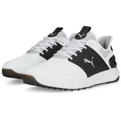 Puma Ignite Elevate Golf Shoes White/Black/Silver -Pro Golf Shop puma ignite elevate golf shoes white black silver 376077 06 pair itempicture