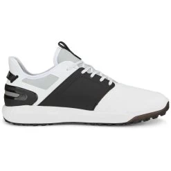 Puma Ignite Elevate Golf Shoes White/Black/Silver -Pro Golf Shop puma ignite elevate golf shoes white black silver 376077 06 profile2 itempicture