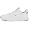 Puma Ignite Elevate Golf Shoes White/Silver 1 Puma Ignite Elevate Golf Shoes White/Silver -Pro Golf Shop puma ignite elevate golf shoes white silver 376077 01 profile itempicture