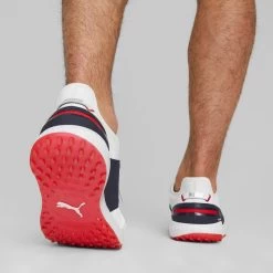 Puma Ignite Elevate Golf Shoes White/Silver/Navy -Pro Golf Shop puma ignite elevate golf shoes white silver navy 376077 04 mod2 itempicture