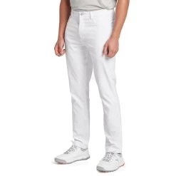 Puma Jackpot 5 Pocket Pants -Pro Golf Shop puma jackpot 5 pocket pants white front model itempicture