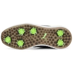 Puma Juniors Ignite PWRCAGE Golf Shoes Black/Metallic Silver -Pro Golf Shop puma juniors ignite pwrcage golf shoes black silver 376784 02 bottom itempicture