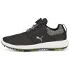Puma Juniors Ignite PWRCAGE Golf Shoes Black/Metallic Silver -Pro Golf Shop puma juniors ignite pwrcage golf shoes black silver 376784 02 profile itempicture