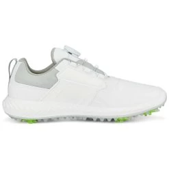 Puma Juniors Ignite PWRCAGE Golf Shoes White/Metallic Silver -Pro Golf Shop puma juniors ignite pwrcage golf shoes white silver 376784 01 profile2 itempicture
