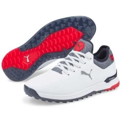 Puma Proadapt Alphacat Golf Shoes White/Navy Blazer/High Risk Red -Pro Golf Shop puma proadapt alphacat golf shoes white navy blazer high risk red beauty itempicture