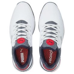 Puma Proadapt Alphacat Golf Shoes White/Navy Blazer/High Risk Red -Pro Golf Shop puma proadapt alphacat golf shoes white navy blazer high risk red top itempicture