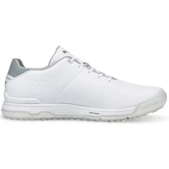 Puma Proadapt Alphacat Leather Golf Shoes White/Silver -Pro Golf Shop puma proadapt alphacat leather golf shoes white silver 376044 01 profile2 itempicture