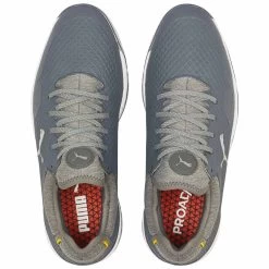 Puma Proadapt Alphacat Golf Shoes Quiet Shade/Silver/Yellow Sizzle -Pro Golf Shop puma proadapt alphacat shoes quiet shade silver yellow 195695 08 top itempicture