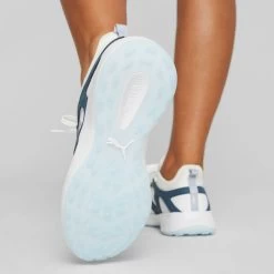 Puma Women's Ignite Malibu Golf Shoes White/Silver/Evening Sky 14 Puma Women's Ignite Malibu Golf Shoes White/Silver/Evening Sky -Pro Golf Shop puma womens ignite malibu golf white silver eve sky 376158 04 mod2 itempicture