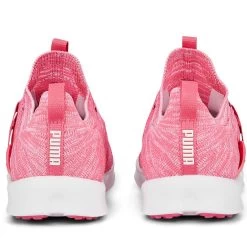 Puma Women's Laguna Fusion Knit Golf Shoes Sunset Pink/White -Pro Golf Shop puma womens laguna fusion knit golf sunset pink white 376082 04 heel itempicture