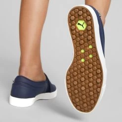 Puma Women's Tustin Fusion Slip-On Golf Shoes Navy Blazer/Quiet Shade -Pro Golf Shop puma womens laguna tustin slipon navy blazer qt shade 376783 03 mod2 itempicture