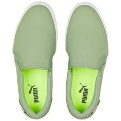 Puma Women's Tustin Fusion Slip-On Golf Shoes Dusty Green/White -Pro Golf Shop puma womens laguna tustin slipon sunset pink white 376783 04 top itempicture