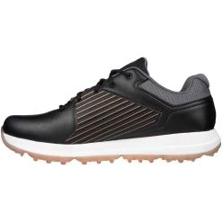 Skechers Women's Arch Fit GO GOLF Elite 5 GF Golf Shoes Black/Rose Gold -Pro Golf Shop skechers w arch fit go golf elite 5 shoes black gold 123065 bkrg spine itempicture
