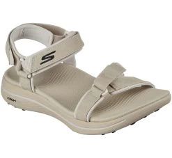 Skechers Women's GO GOLF Arch Fit Sandals Taupe -Pro Golf Shop skechers womens go golf arch fit sandals taupe angle itempicture