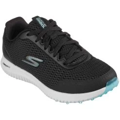 Skechers Women's GO GOLF Max Fairway 3 Golf Shoes Black/Turquoise -Pro Golf Shop skechers womens go golf max fairway 3 golf shoes black turquoise front itempicture