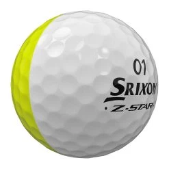 Srixon Z-Star 8 Divide Golf Balls -Pro Golf Shop srixon z star 8 divide white yellow golf balls white side stamp itempicture